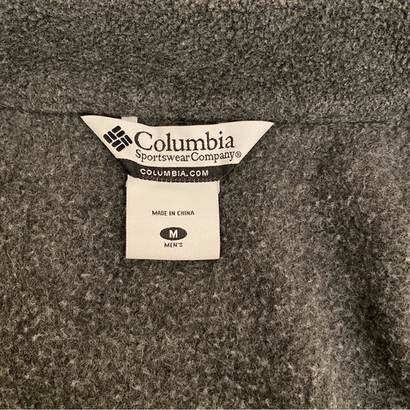 Columbia Dark Grey Fleece Sweater Vest 100% Polyester Size M - Picture 7 of 11